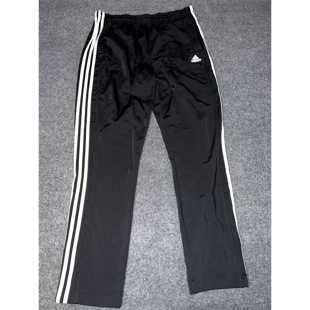 Adidas Primegreen Track Pants XL Black White 3 Stripe Zip Ankle Mens Sportswear